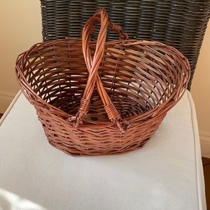 Multi-purpose, woven wicker basket